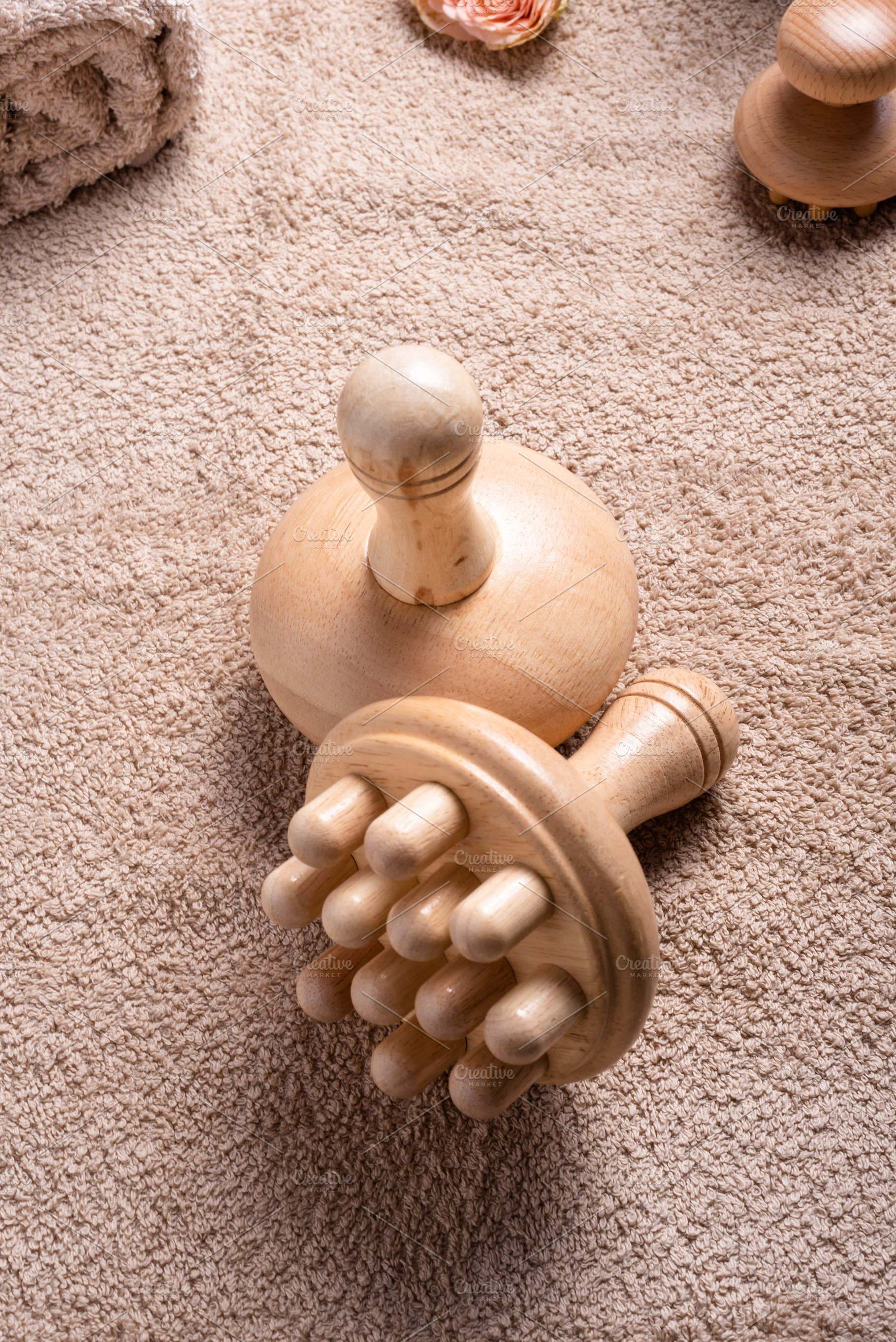 Wood Therapy Massage Tools, Maderoterapia, Manual Mushroom Massa, a Health & Medical Photo by MDBildes