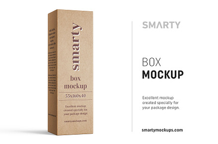 Box mockup 55x160x40