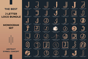 Letter J Logo Bundle Monogram Set