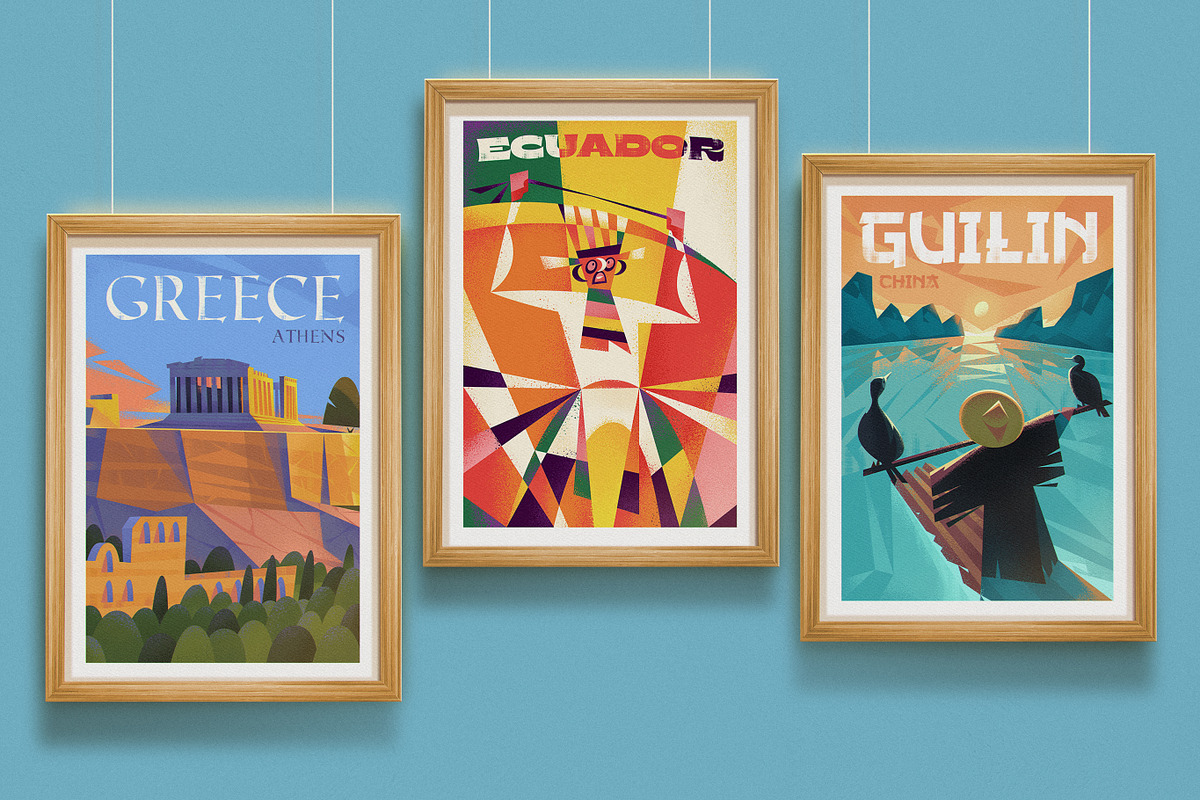 Travel posters. Part 7., an Illustration by Red Monkey (Photo 5 of 14)