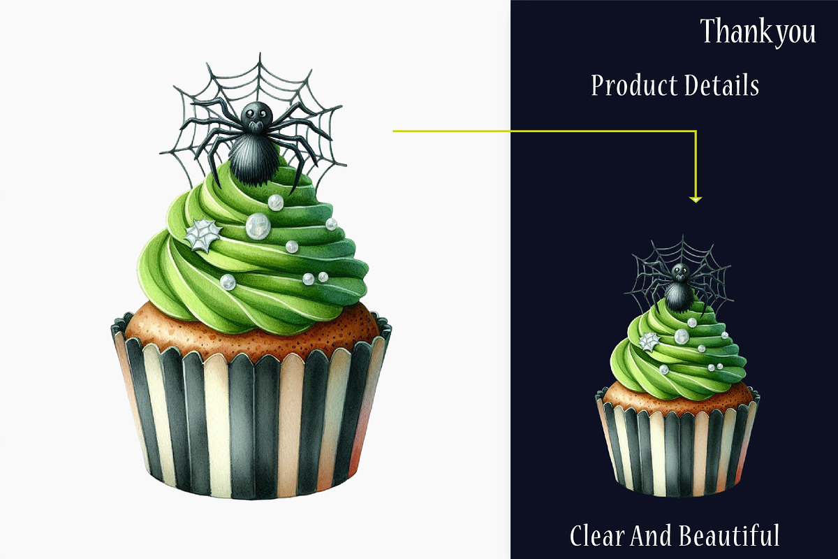 Green & White Halloween Clipart, a Graphic by designcity5 (Photo 4 of 5)