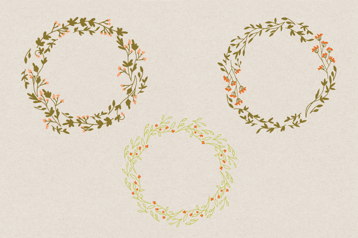 Hand Drawn Autumn Floral Kit, a Decorative Illustration by By Kerri Ann (Photo 3 of 7)