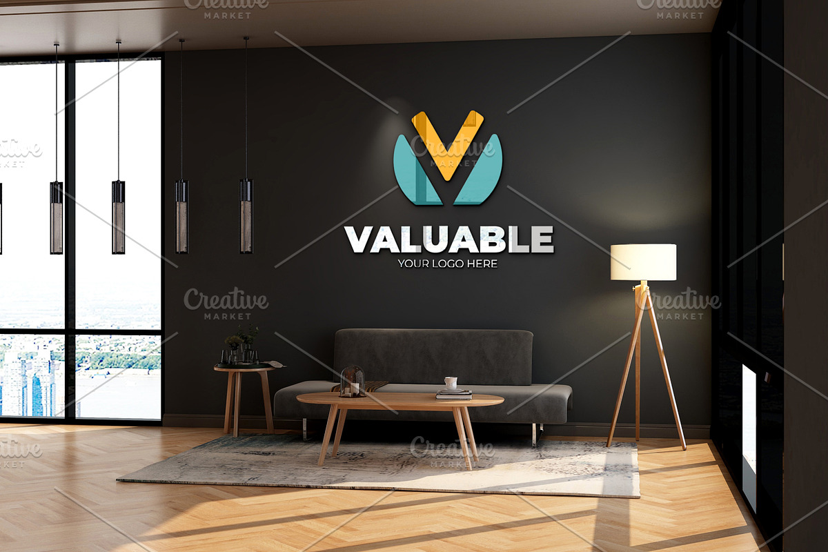 PSD Logo Mockup in Modern Office, a Product Mockup by Ayy (Photo 19 of 24)
