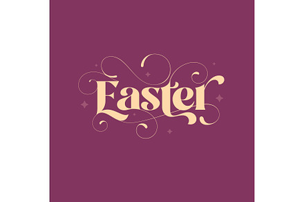 Easter title lettering