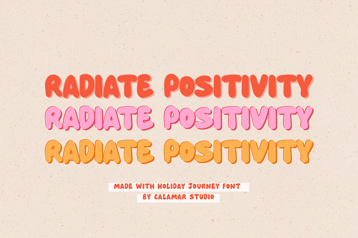 Holiday Journey | Bubble Font, a Handwritten Font by Calamar Studio (Photo 3 of 12)