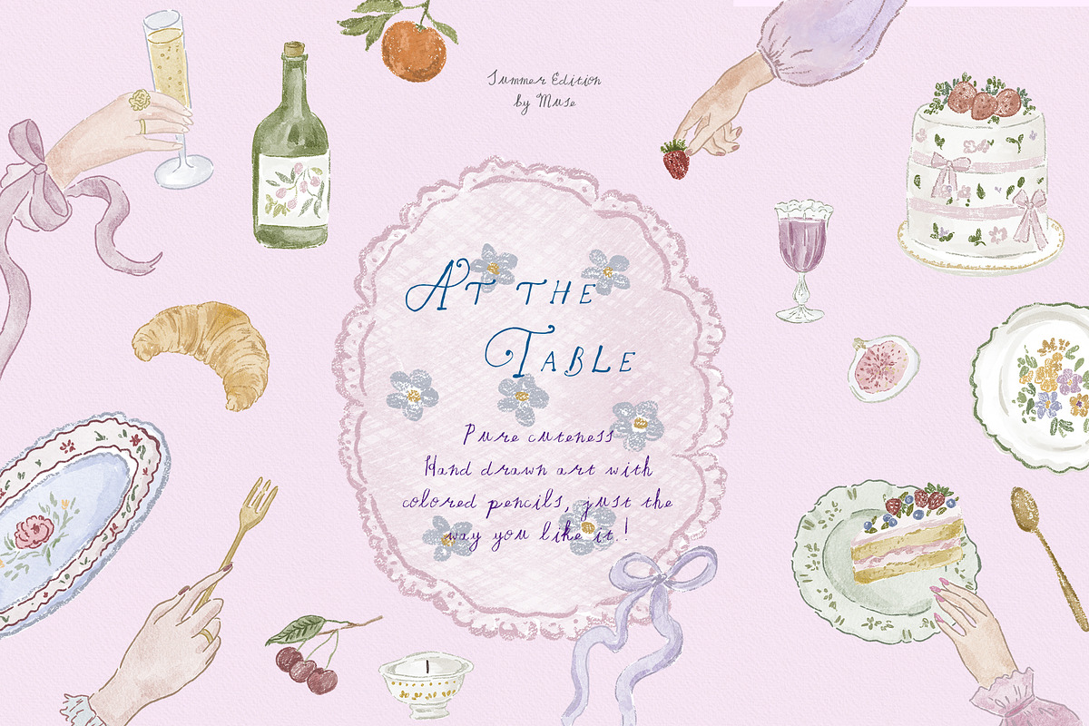 Hidden Garden Club Summer Clipart, a Decorative Illustration by Muse Artist (Photo 5 of 16)