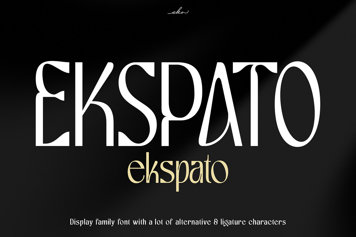 Ekspato Display Font, a Sans Serif Font by Ekahermawan (Photo 1 of 12)