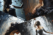 A Ballerina Amongst Dark Roses, a Background Graphic by Curve Design (Thumbnail 3 of 8)