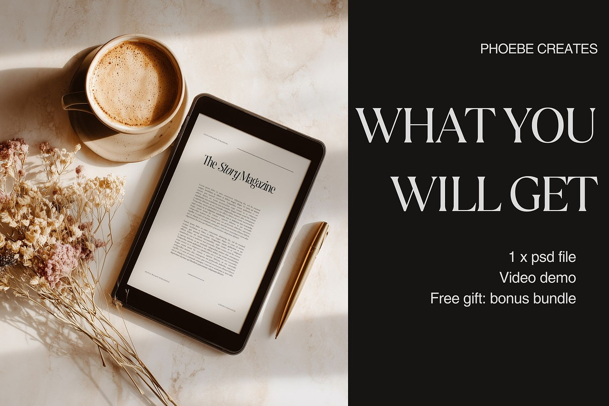 E-Reader / Kindle Mockup PSD – 6x9, a Mockup by PhoebeCreates (Photo 2 of 4)