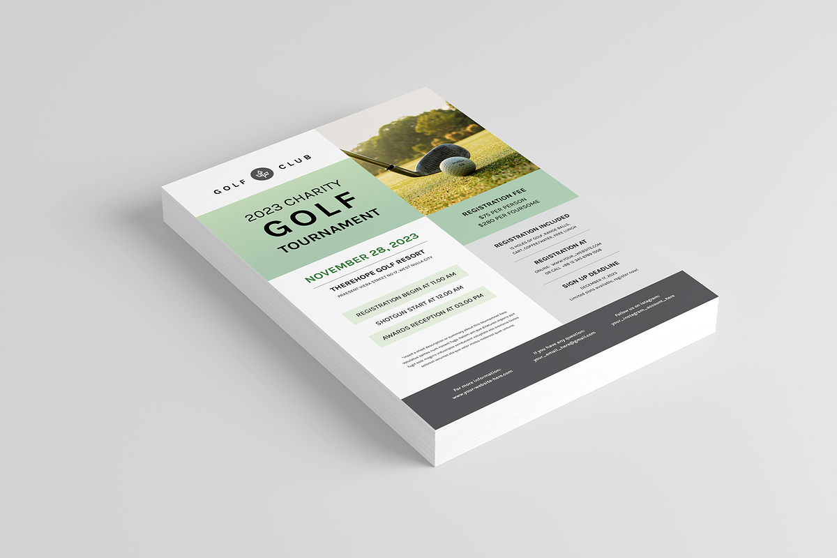 Golf Event Flyer Bundle, a Flyer Template by Leaflove (Photo 3 of 6)