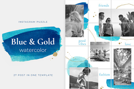 Blue & Gold Instagram Puzzle