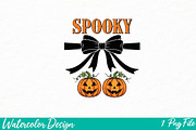 Halloween Sublimation PNG, an Illustration by Watercolor design (Thumbnail 1 of 3)
