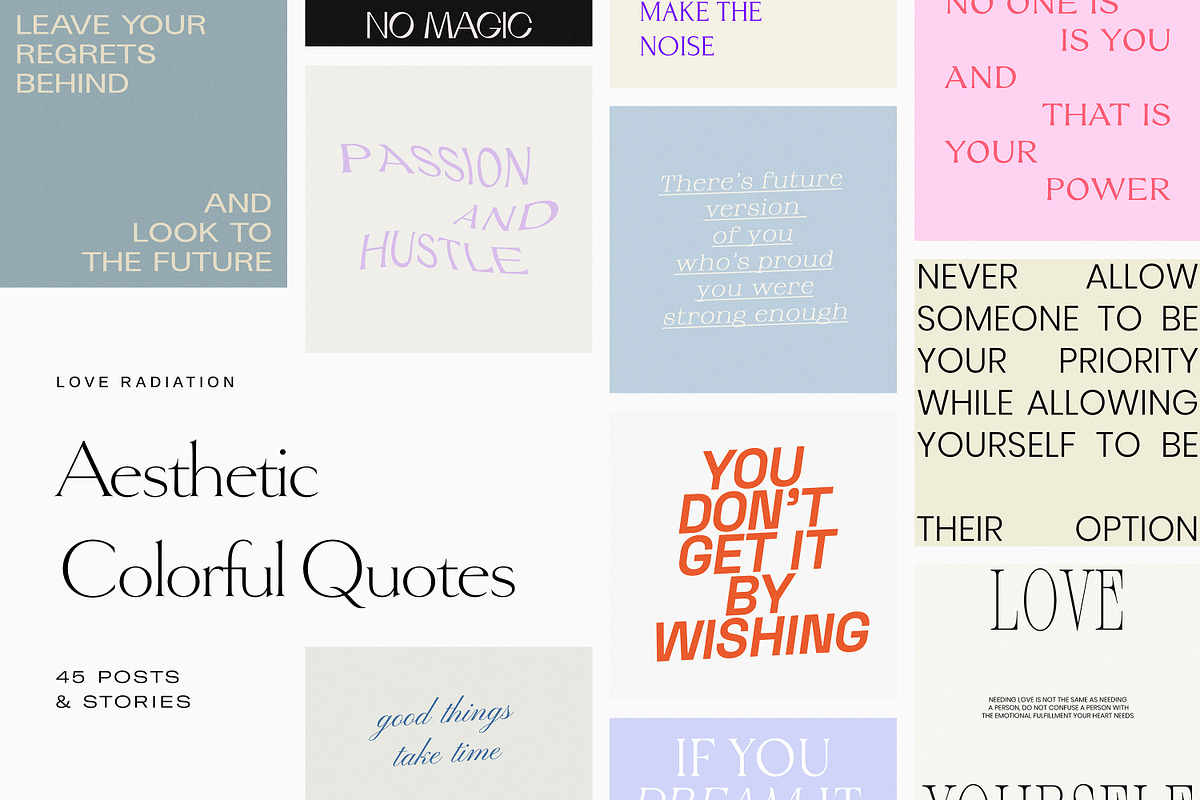 BUNDLE Instagram Quotes Templates PS, a Social Media Template by Love Radiation Studio (Photo 7 of 12)