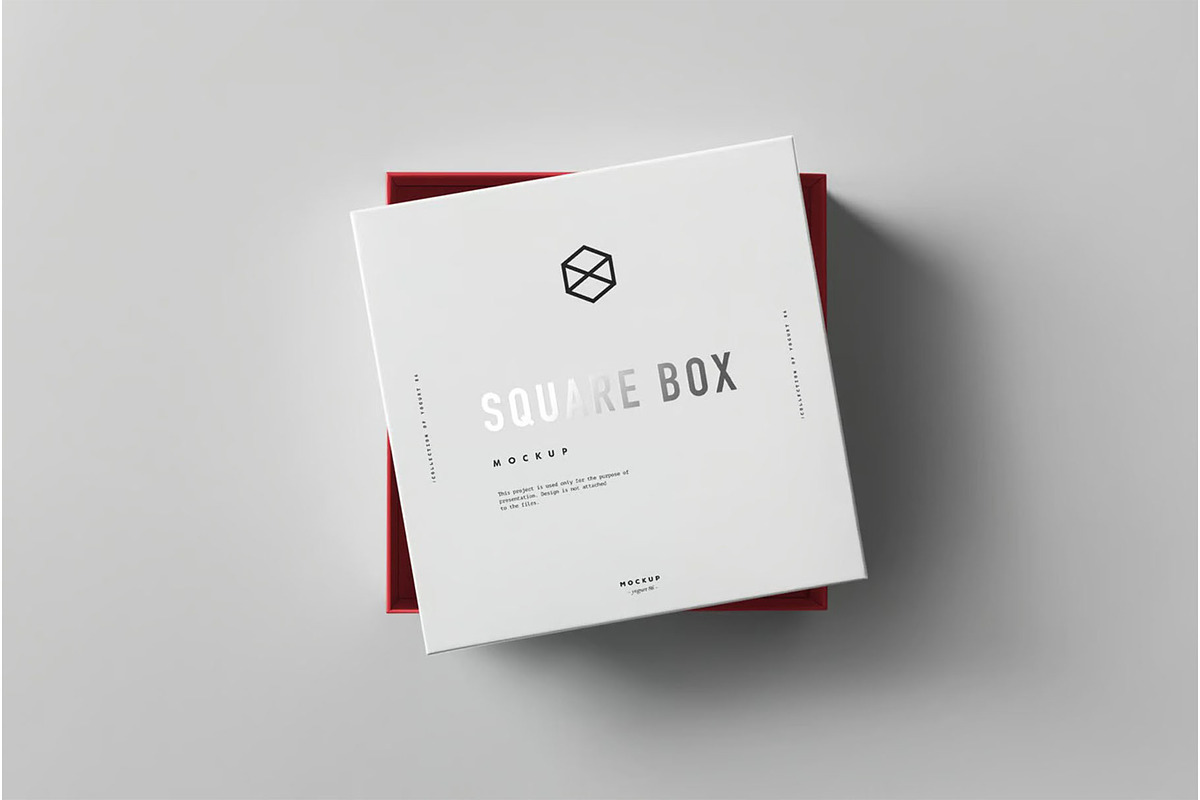 Square Shoe Box Mock-up, a Product Mockup by zippypixelstudio (Photo 7 of 7)