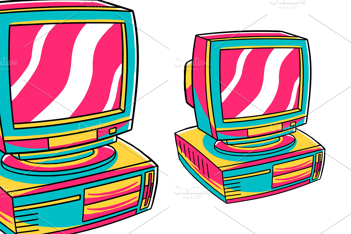 Computer (90's Vibe) Vector, an Object Graphic by MEDZ (Photo 1 of 3)