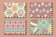 Easter eggs clipart & paper set, an Illustration by Poppymoondesign (Thumbnail 4 of 5)