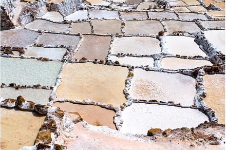 Salt Mines of Maras in Peru, an Architecture Photo by Leonid Andronov
