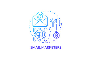 Email marketers blue gradient, an Icon by IMG Visuals