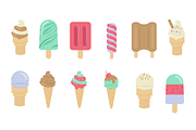 Ice Cream Vector Set, a Food Illustration by Creathub Studio (Thumbnail 5 of 5)