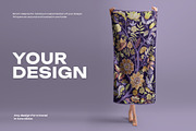 Mockup of a Large Bath / Beach Towel, a Household Mockup by Grow Design Craft Studio (Thumbnail 4 of 7)
