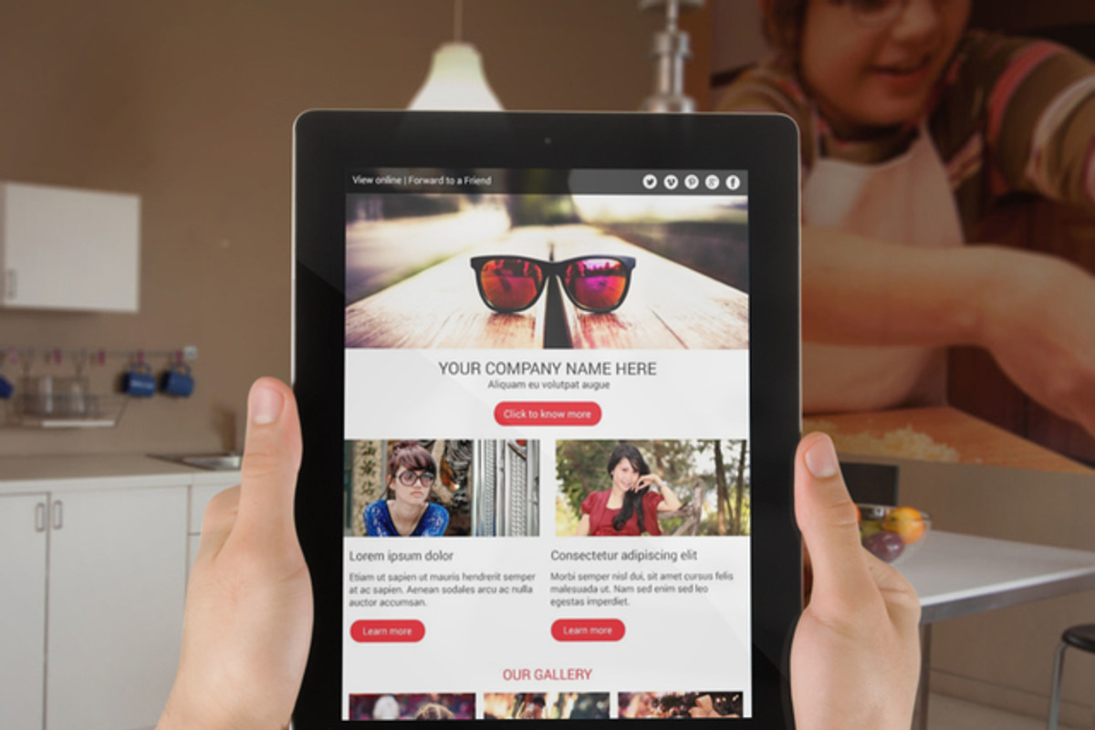 Clean Multipurpose Email Newsletter, a Marketing Template by Made by Mancie (Photo 1 of 2)