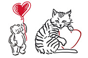 Watercolor Valentine clipart, an Illustration by Designworld (Thumbnail 3 of 5)