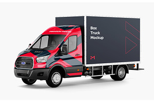 Ford Transit Box 2 Truck Mockup