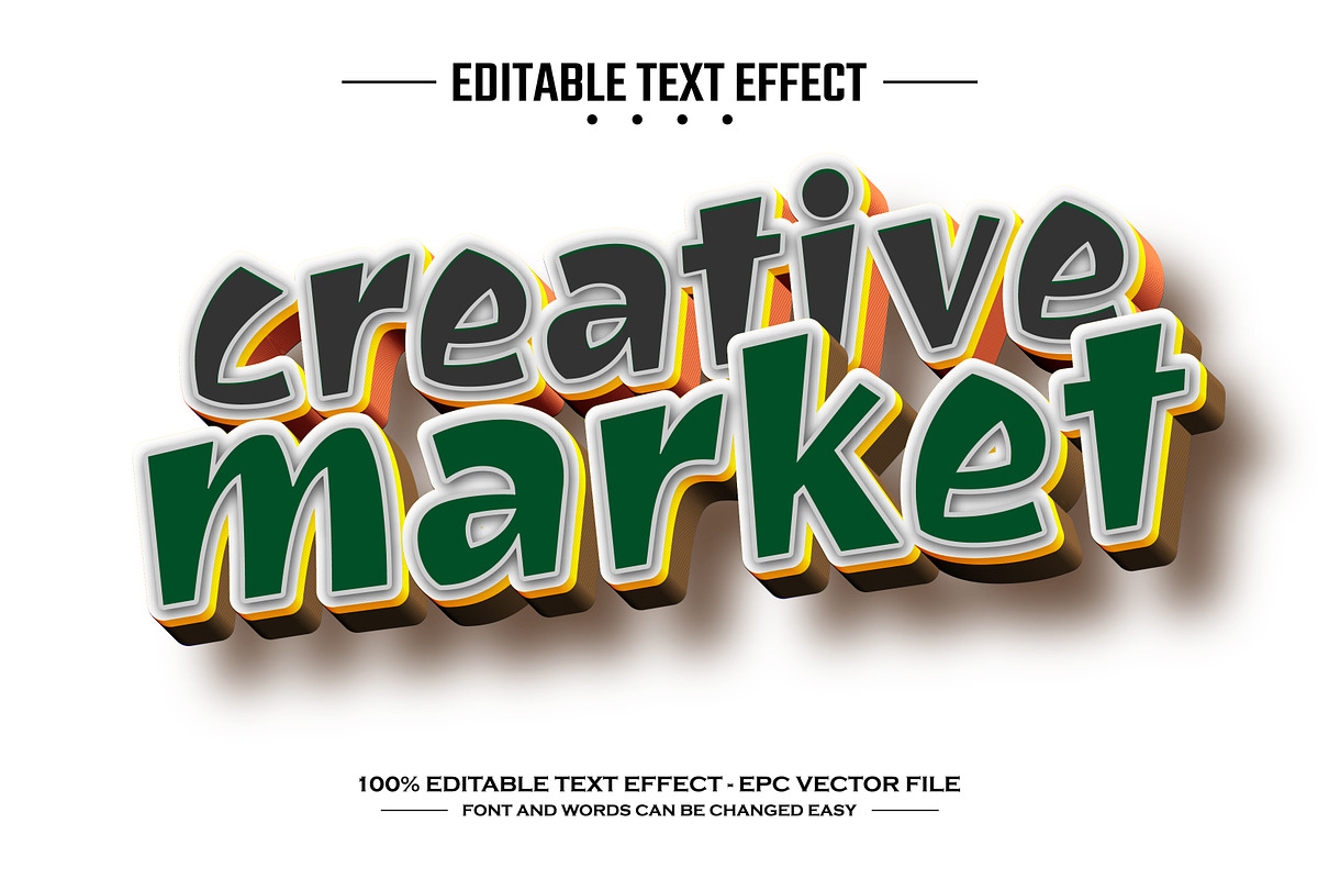 Harsh tone 3D editable text effect, a Layer Style Add-On by nicemorning (Photo 3 of 3)