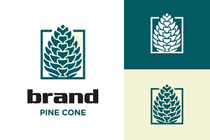 Creative pine cone conifer logo, a Branding & Logo Template by funpixel