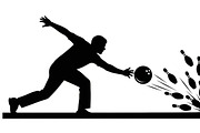 Dynamic bowling player silhouette, an Illustration by Amazin_art (Thumbnail 6 of 31)