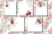 Pomegranate Watercolor Patterns, an Illustration by IrynaPanashii (Thumbnail 4 of 12)