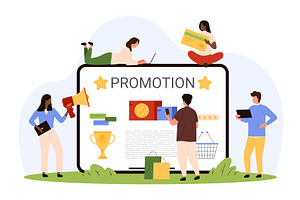 Marketing campaign to influence, a Person Illustration by Flashvector