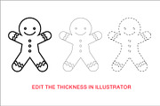 Christmas Stroke Icons set, an Outline Icon by Marish (Thumbnail 5 of 5)