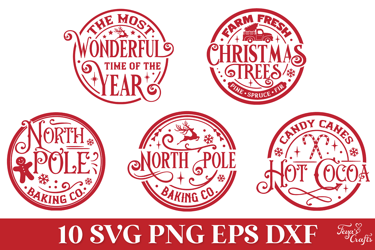 Round Christmas Ornaments Pack, an Object Graphic by Anastasia Feya (Photo 7 of 9)