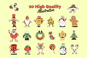 Christmas Groovy Illustration, a Seasonal Illustration by Kohesif Studio (Thumbnail 2 of 6)