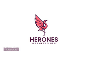 Herones Simple Mascot Logo