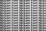 Nickam, a Font by Nickhard (Thumbnail 4 of 5)