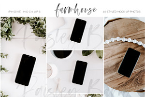 Farmhouse iPhone Mock Ups, an iPhone Mockup by Paisley Barn Design