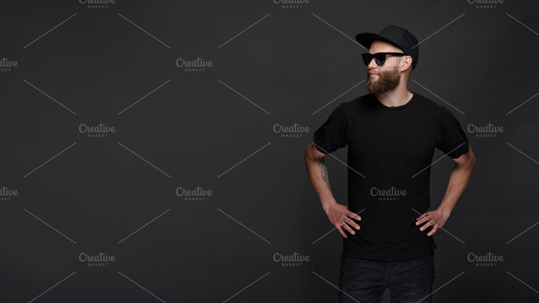 Black T-shirt on a man, a Beauty & Fashion Photo by 5max