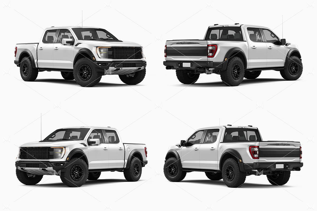 Pickup Truck Mockup 9, an Advertising Mockup by Mockupix (Photo 11 of 12)