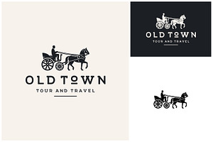 Classic Horse Carriage Cab Cart Logo, a Branding & Logo Template by Enola99d
