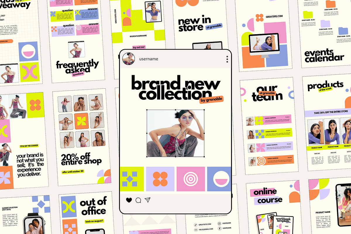 Modern Instagram Stories Posts Canva, a Social Media Template by Branding Babe Co. (Photo 1 of 7)