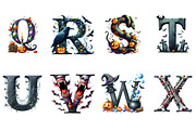 Halloween Alphabet Sublimation, an Illustration by DreamArtGraphic (Thumbnail 4 of 5)