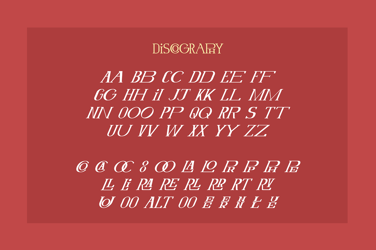 Discography Display Font, a Font by Holt510 (Photo 6 of 8)