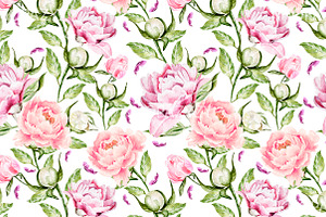 10 Hand Drawn Watercolor Pattern