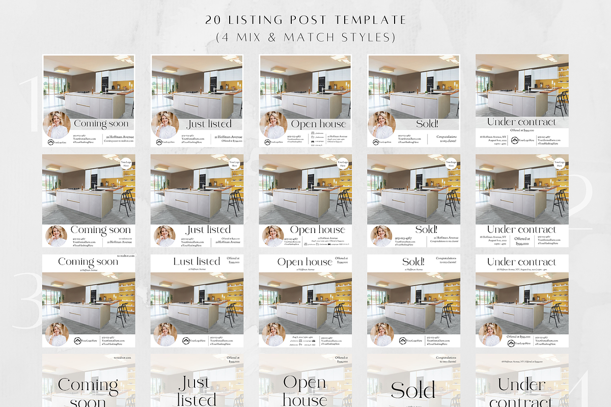 60 Real Estate Listing Posts Stories, a Social Media Template by ZoaniDesign (Photo 4 of 10)
