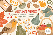 Cozy Autumn Vibes Vector Clipart, a Seasonal Illustration by Hanna's ArtLab (Thumbnail 1 of 6)