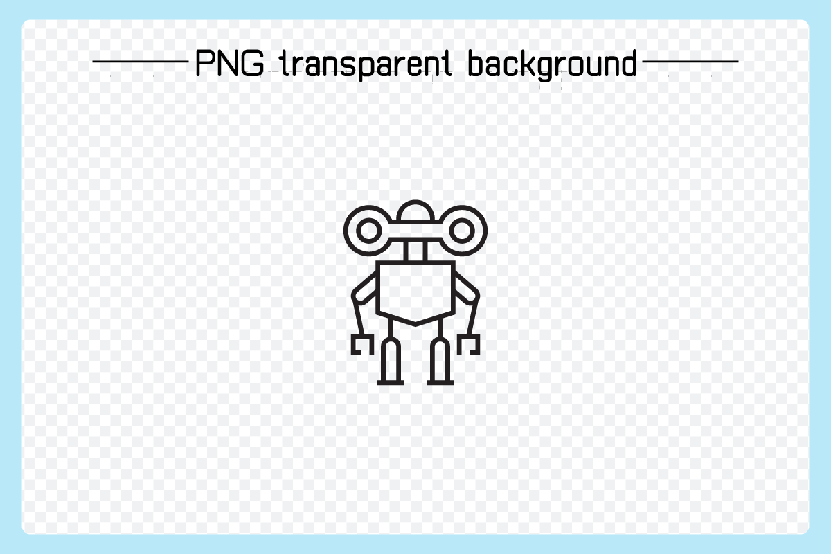Cute Robot Avatars Vector Bundle, an Outline Icon by Designfour (Photo 3 of 6)