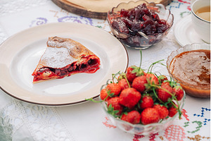 Slice of cherry pie with, a Food & Drink Photo by Jan Jack Russo Media