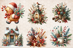 Rustic Christmas Clipart Bundle